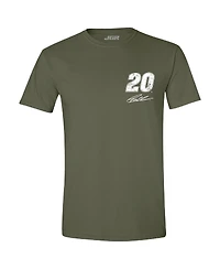 Joe Gibbs Racing Team Collection Men's Green Christopher Bell Flag T-Shirt