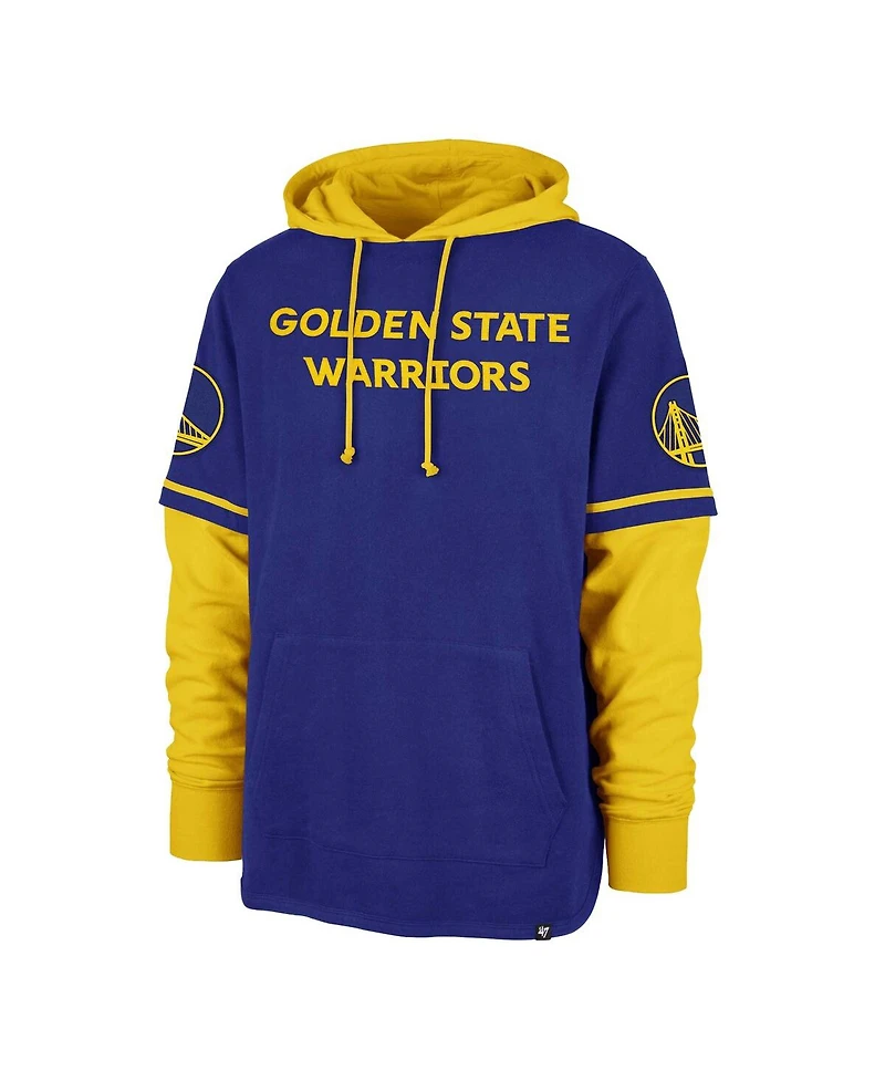 '47 Brand Men's Royal Golden State Warriors Trifecta Shortstop Pullover Hoodie