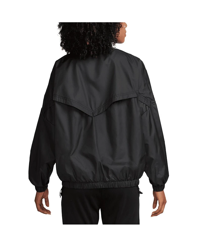 Nike Women's Black Paris Saint-Germain Essential Windrunner Full-Zip Jacket