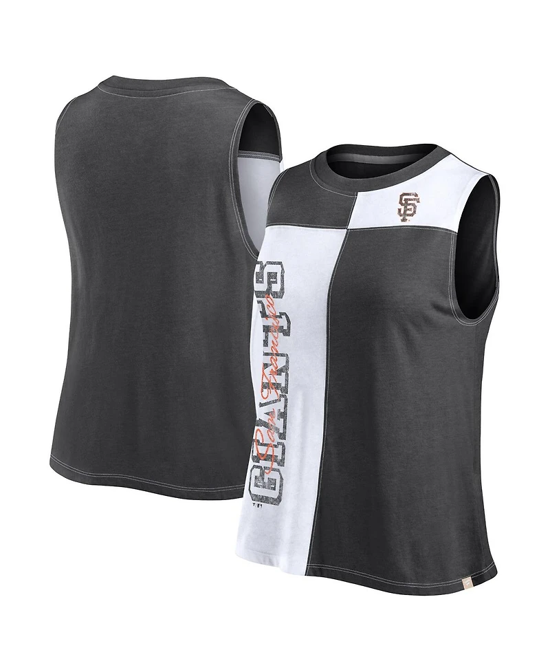 Fanatics Women's Black/White San Francisco Giants Color-Block Tank Top