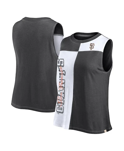 Fanatics Women's Black/White San Francisco Giants Color-Block Tank Top