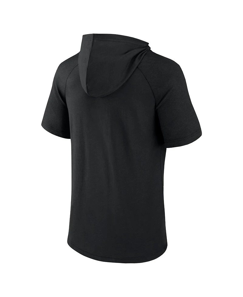 Fanatics Men's Black Charlotte Fc Match Raglan Short Sleeve Pullover Hoodie
