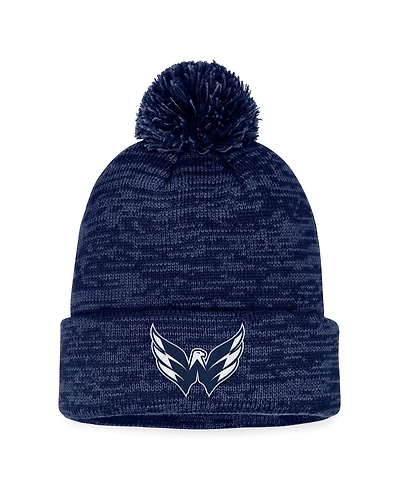 Fanatics Men's Navy Washington Capitals Fundamental Cuffed Knit Pom with Hat