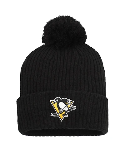 Fanatics Men's Black Pittsburgh Penguins Cuffed Knit Pom with Hat