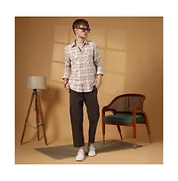 Campus Sutra Men's Buffalo Check Utility Shirt