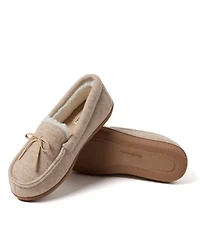 Dearfoams Women's Hayes Soft Knit Moccasin House Shoe Slipper
