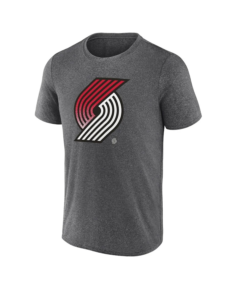 Fanatics Men's Heather Charcoal Portland Trail Blazers Iconic Overtime T-Shirt
