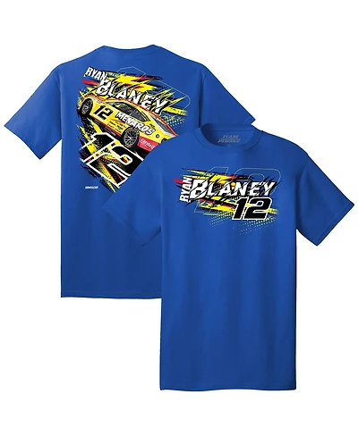 Team Penske Men's Royal Ryan Blaney Menards Cardell 12 Car T-Shirt