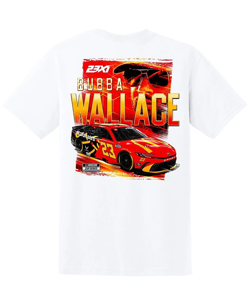 23xi Racing Men's White Bubba Wallace McDonald's Car T-Shirt