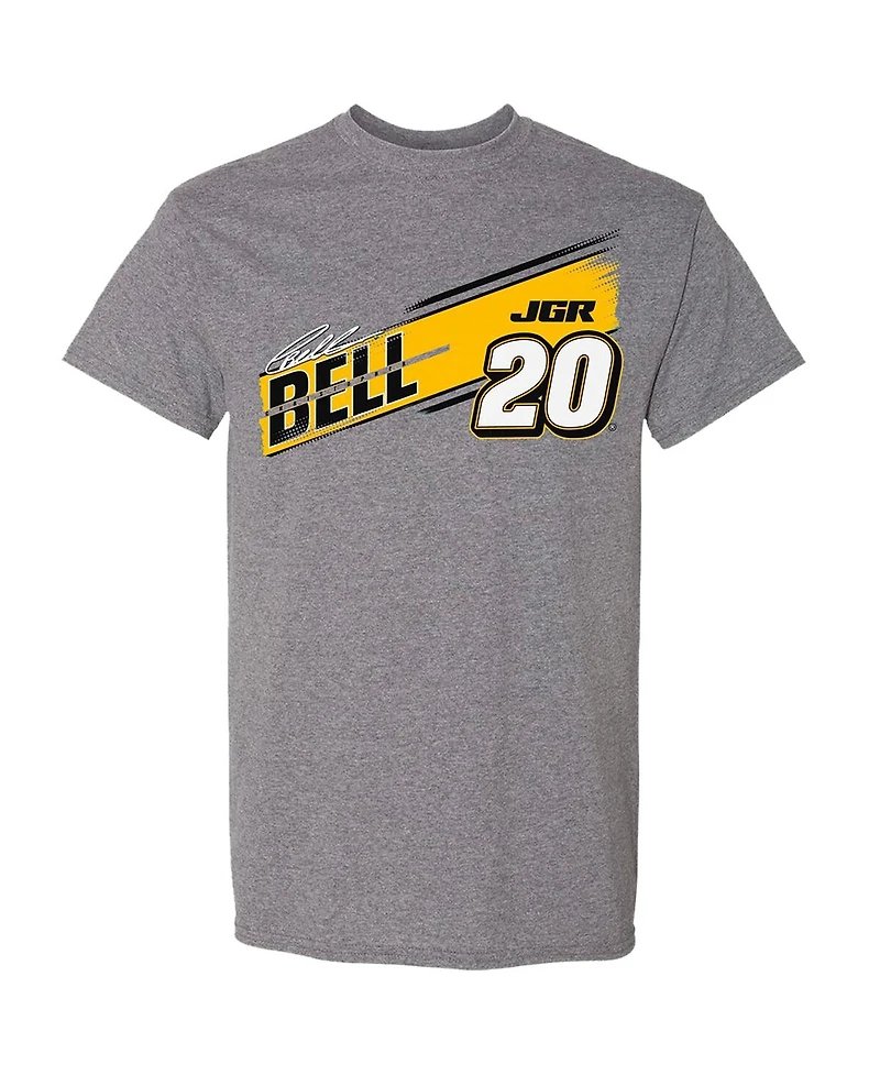 Joe Gibbs Racing Team Collection Men's Heather Gray Christopher Bell DeWalt Car T-Shirt