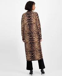 T Tahari Women's Animal-Print Long-Sleeve Jacket