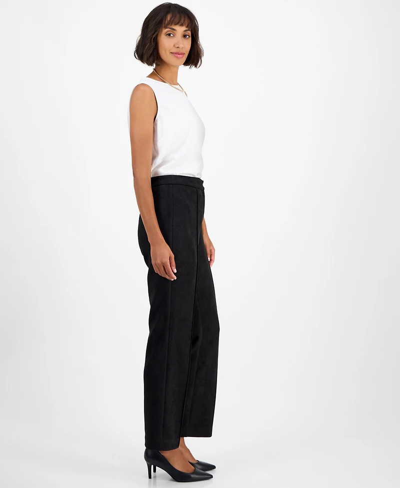 T Tahari Women's High-Rise Seamed Straight-Leg Pants