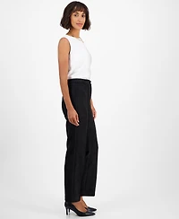 T Tahari Women's High-Rise Seamed Straight-Leg Pants