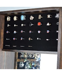 Casainc Full Length Mirror Bathroom Swivel Jewelry Cabinet