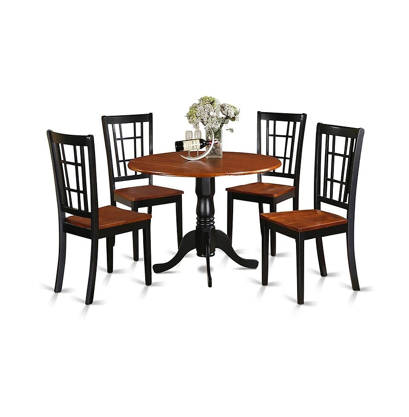 East West Furniture 5 Pc Kitchen nook Dining set-Kitchen Table and Kitchen4 Chairs