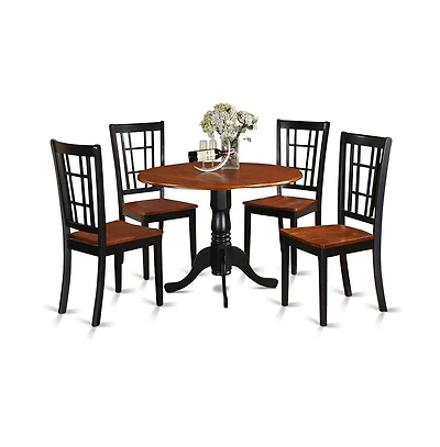 East West Furniture 5 Pc Kitchen nook Dining set-Kitchen Table and Kitchen4 Chairs