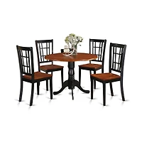 East West Furniture 5 Pc Kitchen nook Dining set-Kitchen Table and Kitchen4 Chairs