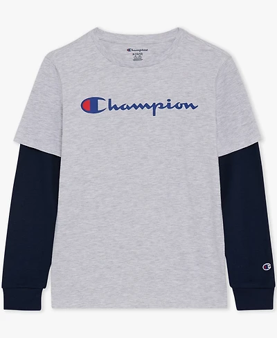 Champion Big Boys Layered-Look Graphic T-Shirt