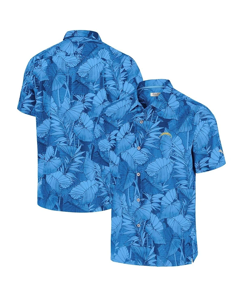 Tommy Bahama Men's Powder Blue Los Angeles Chargers Coast Nuevo Fronds Camp Button-Up Shirt