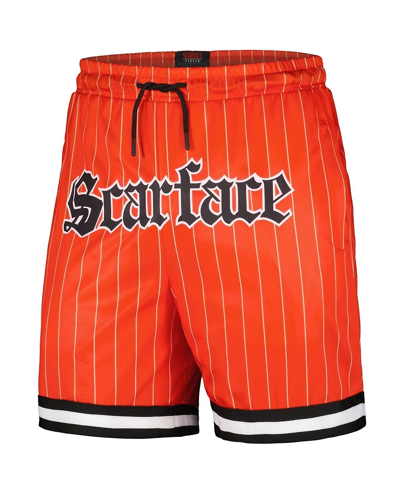 Reason Men's and Women's Orange Scarface Pinstripe Shorts