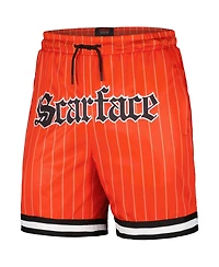Reason Men's and Women's Orange Scarface Pinstripe Shorts