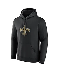 Fanatics Men's Black New Orleans Saints Primary Logo Fleece Pullover Hoodie