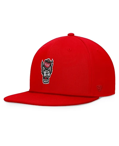 Top of the World Men's Red Nc State Wolfpack Fundamental Snapback Hat