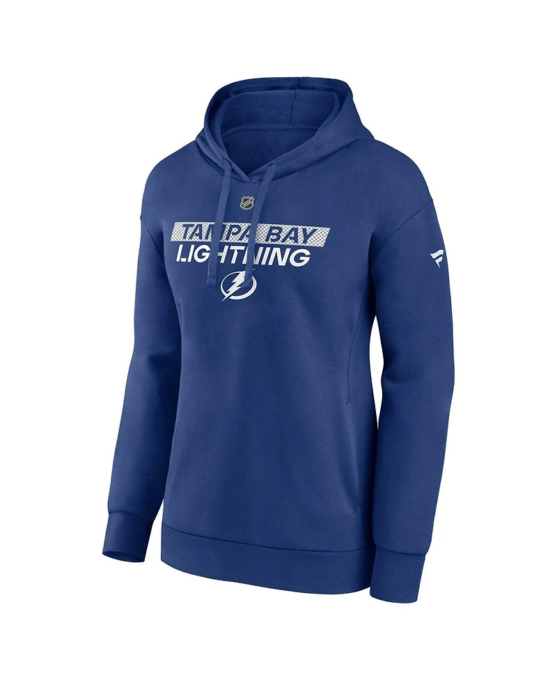 Fanatics Women's Blue Tampa Bay Lightning Authentic Pro Core Primary Fleece Pullover Hoodie