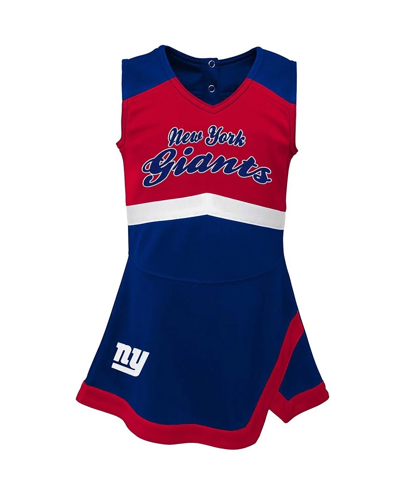 Outerstuff Baby Boys and Girls Royal New York Giants Cheer Captain Jumper Dress