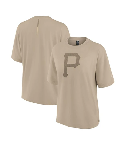Fanatics Women's Khaki Pittsburgh Pirates Oversized Elements T-Shirt
