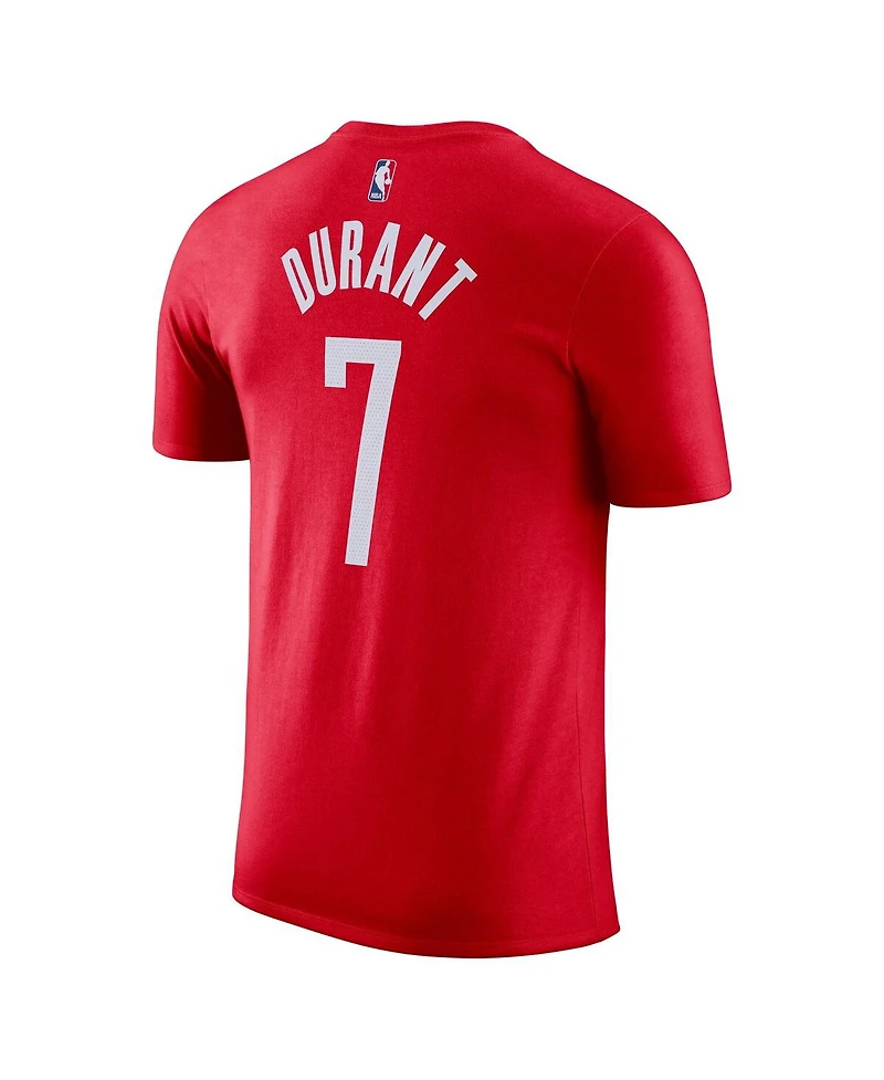 Nike Men's Kevin Durant Red Houston Rockets Icon Edition Name Number T-Shirt