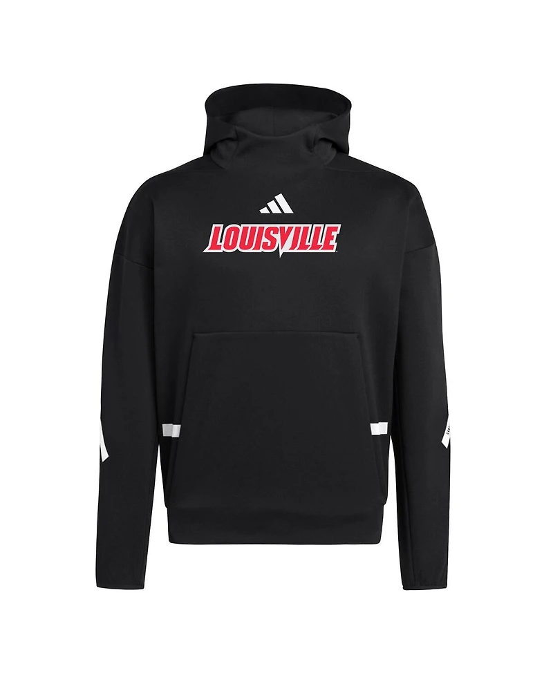 Adidas Men's Black Louisville Cardinals Z.n.e. Pullover Hoodie