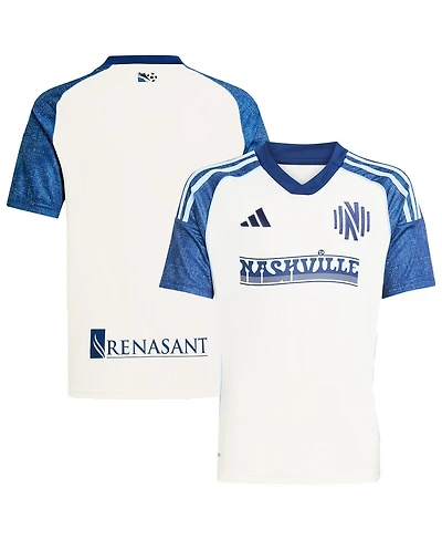 Adidas Big Boys and Girls White Nashville Sc 2025 Third Replica Jersey