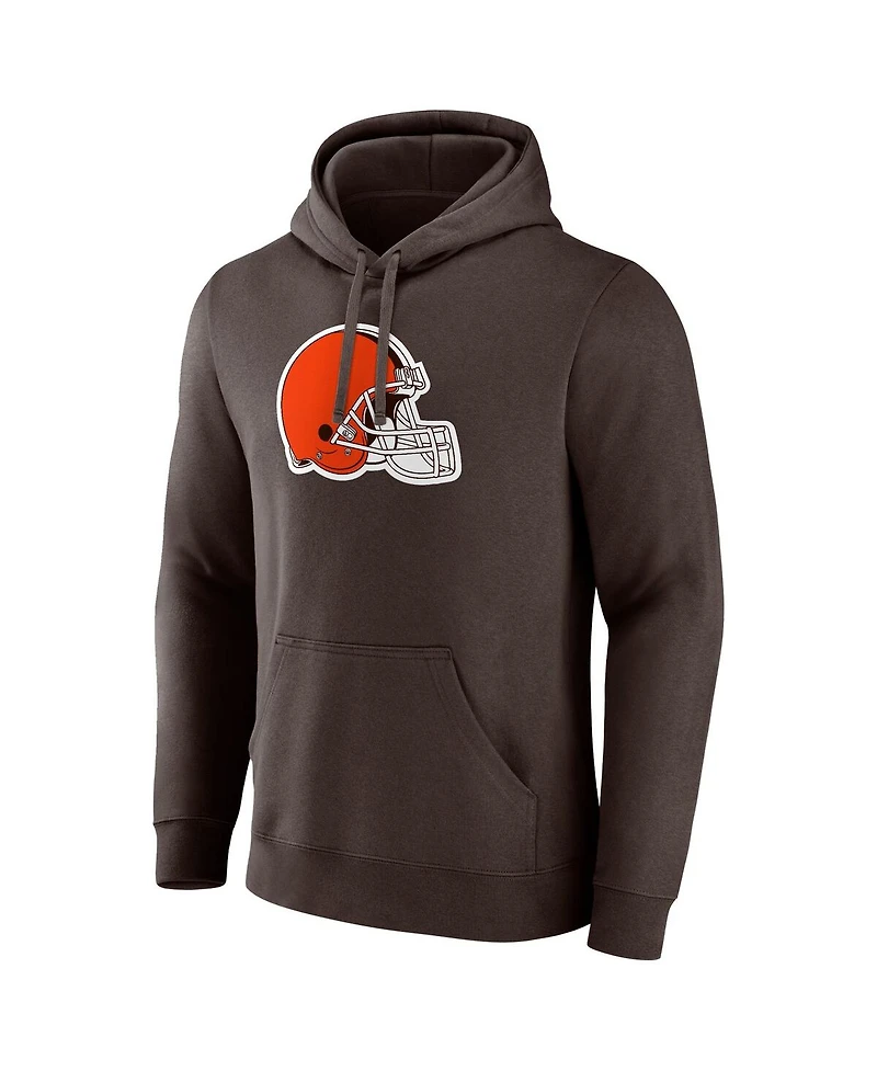 Fanatics Men's Brown Cleveland Browns Primary Logo Pullover Hoodie