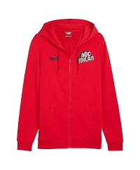 Puma Men's Red Ac Milan Ftbl Culture Full-Zip Hoodie Jacket