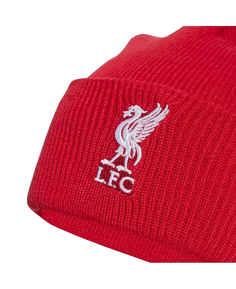 Adidas Men's and Women's Red Liverpool Cuffed Knit Hat
