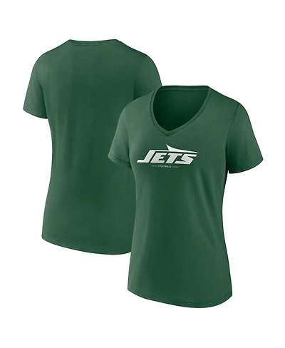 Fanatics Women's Green New York Jets Team Lock-Up V-Neck T-Shirt