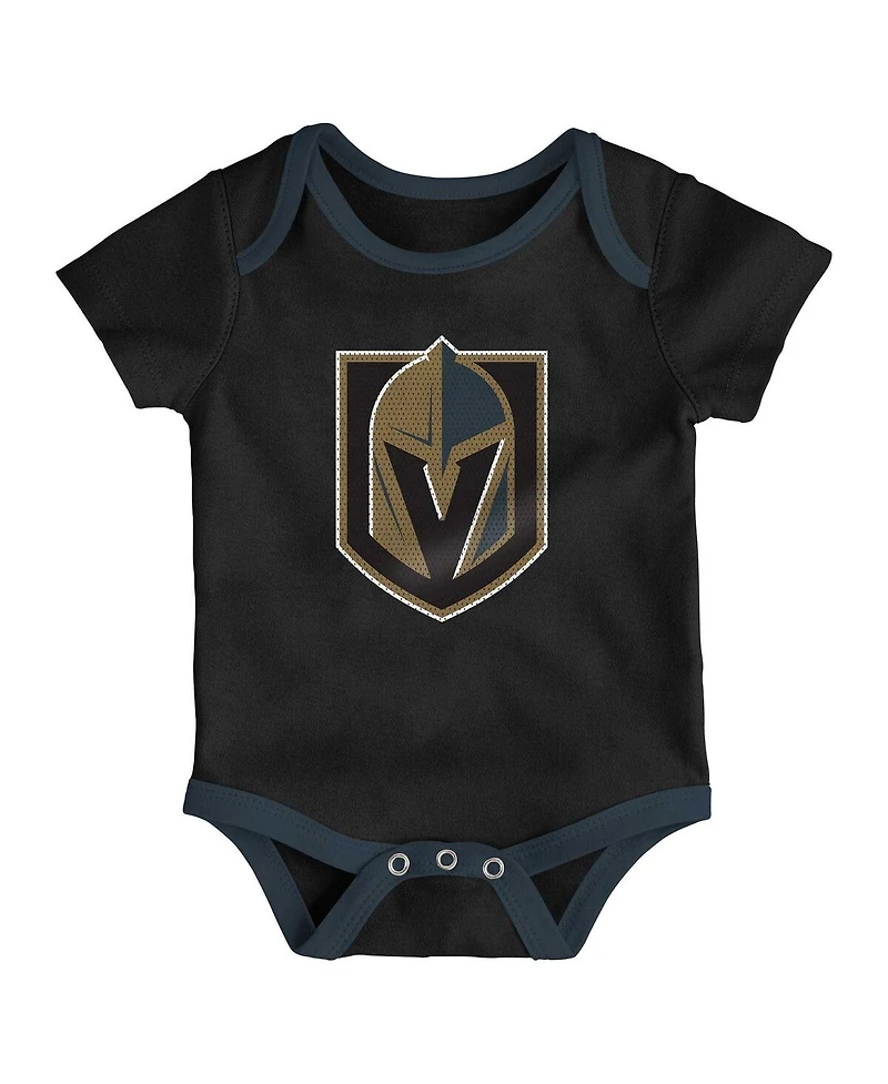 Outerstuff Baby Boys and Girls 3-Piece Vegas Golden Knights Legend Bodysuit Set