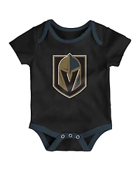 Outerstuff Baby Boys and Girls 3-Piece Vegas Golden Knights Legend Bodysuit Set