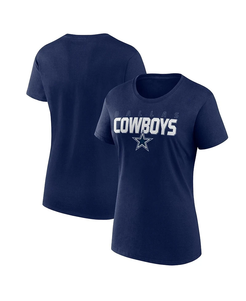 Logo Athletic Women's Navy Dallas Cowboys Lean T-Shirt