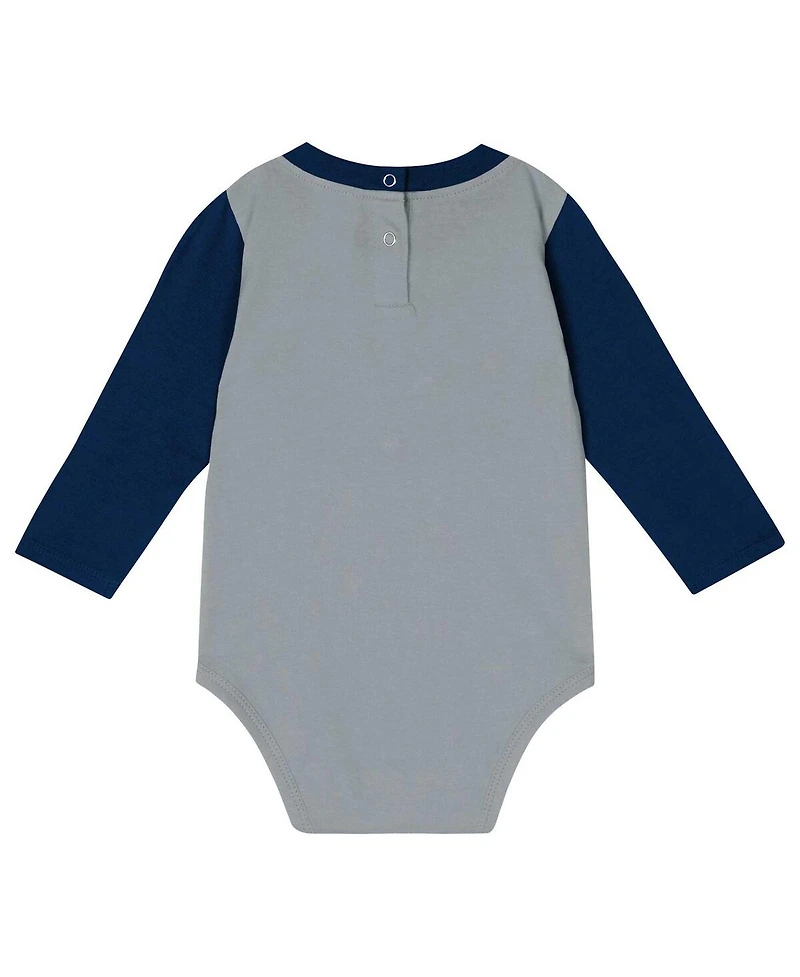 Outerstuff Baby Boys and Girls 2-Piece Navy Dallas Cowboys Double Up Long Sleeve Bodysuit Pants Set
