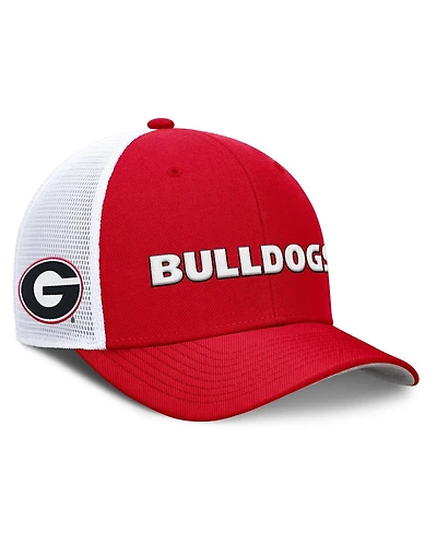 Nike Men's Red Georgia Bulldogs 2025 Dugout Coaches Rise Performance Trucker Adjustable Hat