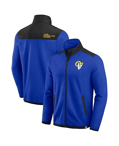 Darius Rucker Collection by Fanatics Men's Royal Los Angeles Rams Color Block Polar Fleece Full-Zip Jacket