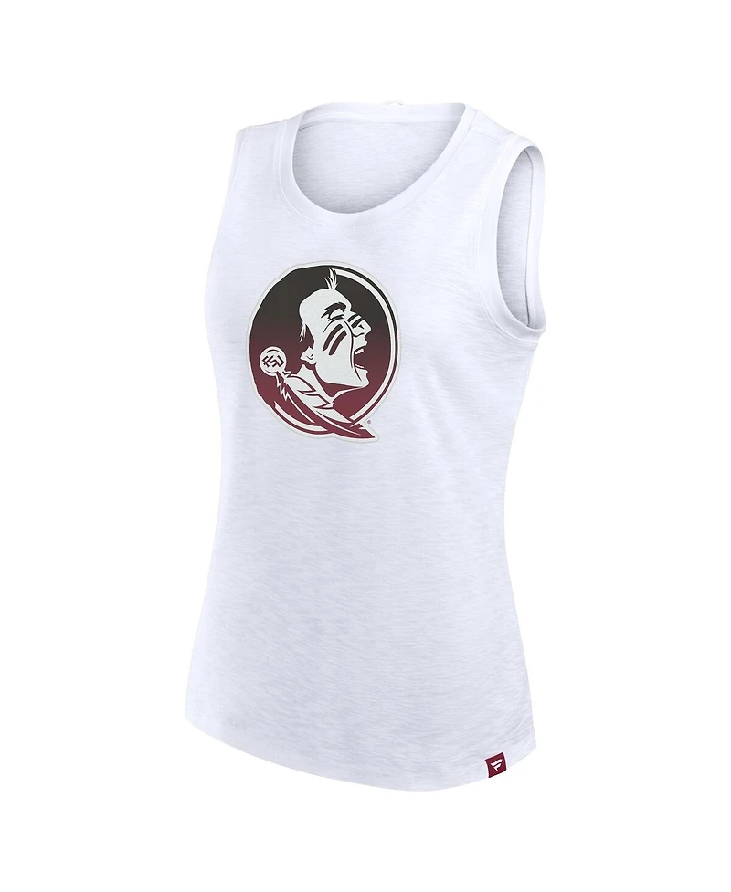 Fanatics Women's White Florida State Seminoles Activate Slub Tank Top
