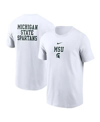 Nike Men's White Michigan State Spartans 2-Hit Stacked T-Shirt