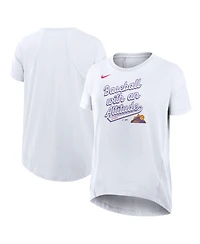 Nike Women's White Colorado Rockies 2025 City Connect Flowy Fashion Tri-Blend Performance T-Shirt
