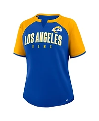 Fanatics Women's Royal/Gold Los Angeles Rams Height Advantage T-Shirt