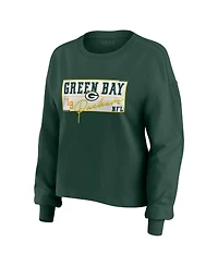 Wear by Erin Andrews Women's 2-Piece Green Bay Packers Heavy Rugby Jersey Long Sleeve T-Shirt and Shorts Lounge Set