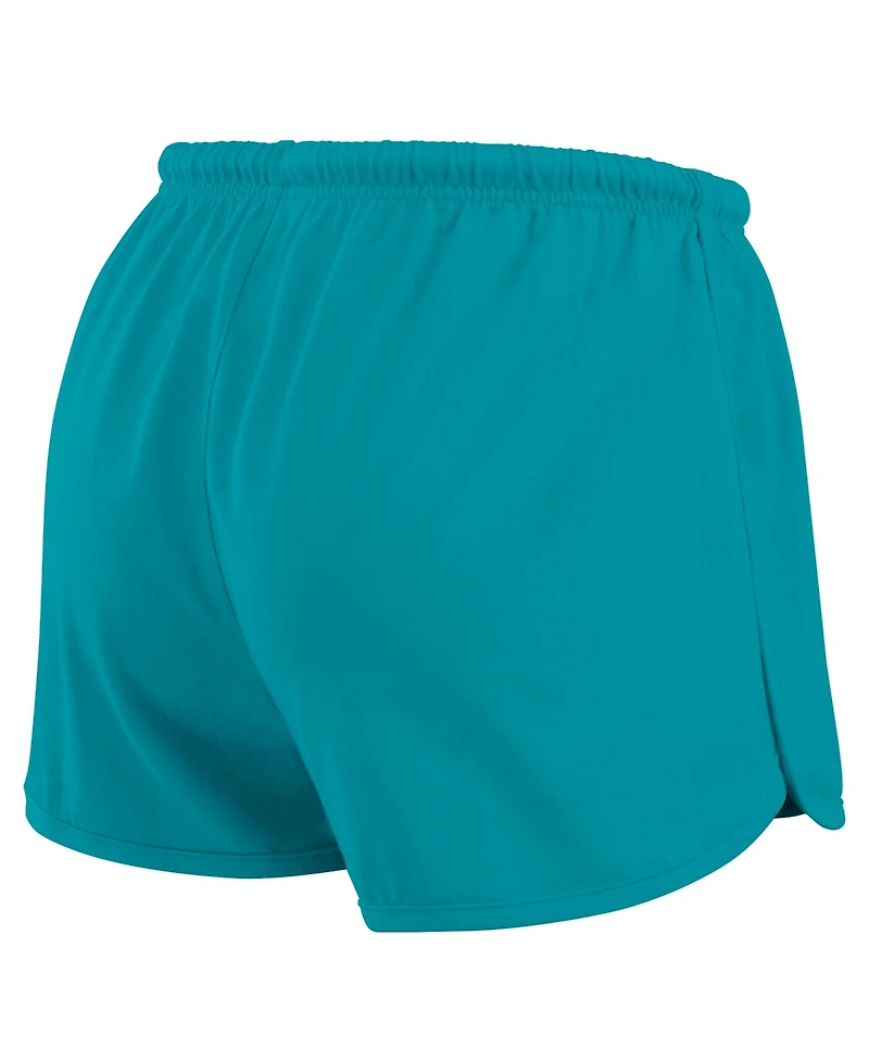 Wear by Erin Andrews Women's 2-Piece Aqua Miami Dolphins Heavy Rugby Jersey Long Sleeve T-Shirt and Shorts Lounge Set