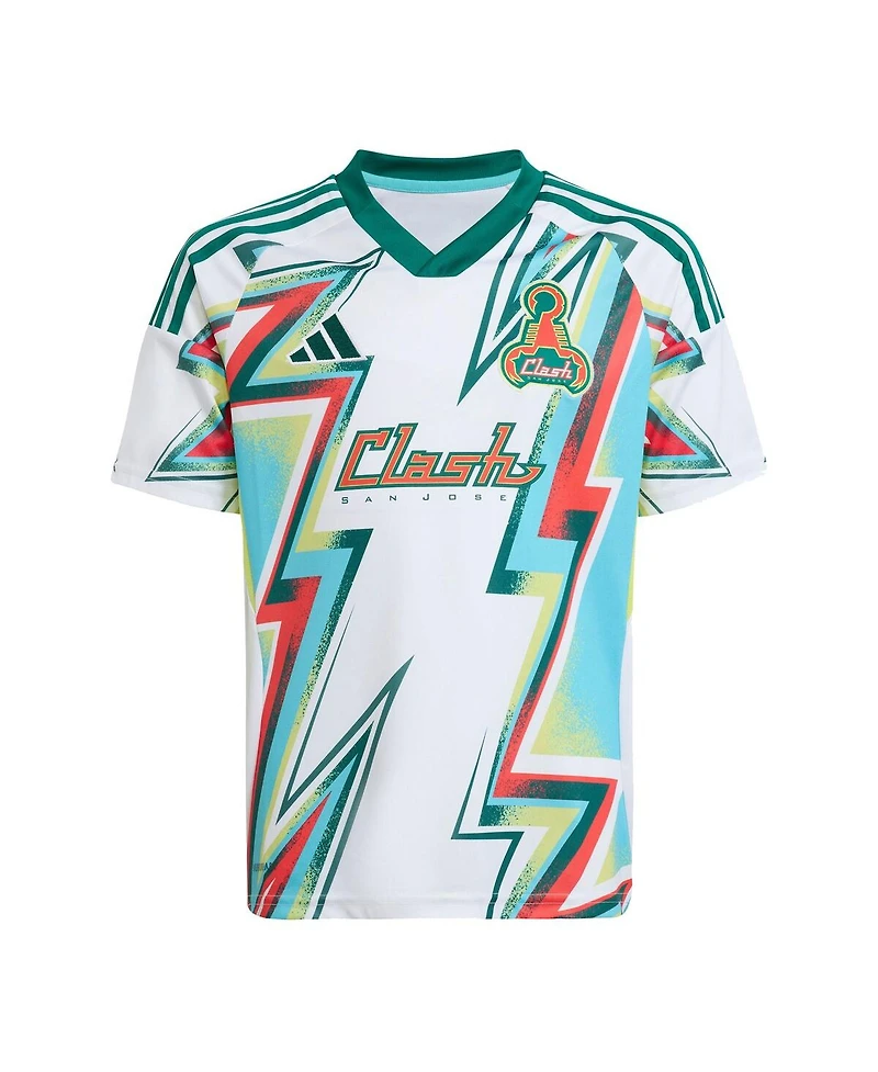 Adidas Big Boys and Girls White San Jose Earthquakes 2025 Third Replica Jersey